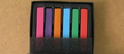 6 12 24 36 Easy Temporary Colors Non-toxic Hair Chalk Dye Soft Hair Pastels Kit (6 Color)