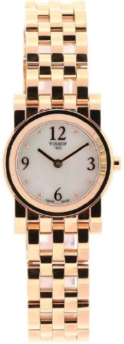 Tissot Womens T0300093311700 Classi-T Polished Rose Gold Stainless-Steel Case Mother of Pearl Dial Watch
