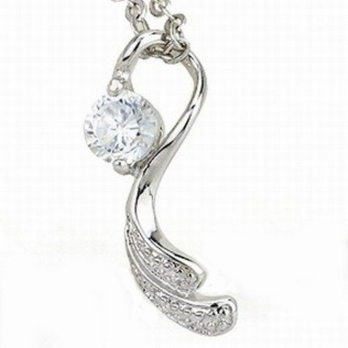 Cherilli - Necklace Veronica with pendant designer inspired-Silver colour-white diamond Cubic zirconia 0.69ct