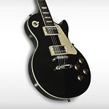 Electric Guitar with Set Neck Curved Top Vintage Cutaway Design Black New