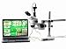 Trinocular LED Boom Stand Zoom Microscope + USB Camera