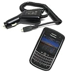 Combo of Black Silicone Skin Cover Case and Car Charger for Blackberry 9630 Niagara Tour