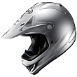 Arai Solid VX-Pro3 MX Motorcycle Helmet w/ Free B&F Heart Sticker Bundle - Aluminum Silver