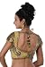 Saris and Things Peacock Back DesignerSari Saree Blouse-Gold-M