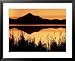 Sunset and Lake, Mt. Shasta, CA Framed Art Poster Print by Kyle Krause, 31x25