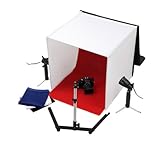 Fotodiox 10-TNT-BOX30 24x24-Inch Studio In a Box for Table Top Photography, Light Tent/Cube Kit with Four Backdrops + Two Lights + 1 Camera Stand - Black