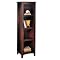 Dolce Dark Walnut 4-Shelf Bookcase