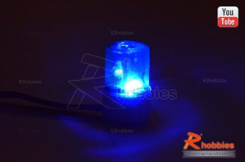 Φ13.5mm Police Petrol 360° Rotation LED Light Beacon for 1/10 1/14 RC Car Blue