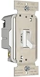 Pass & Seymour T600WV Toggle Dimmer 600-watt Single Pole Easy Install, White