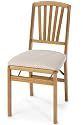 Contemporary Set Of Two Chairs Medium Oak Champagne Fabrc