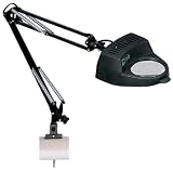 DENTIST'S LAB 3X MAGNIFIER LAMP 36 W/ CLAMP IN BLACK Black