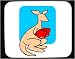 Decorated Mouse Pad with glove, australia, boxing, kangaroo, animal, outback
