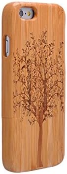 VWTECH Unique Real Handmade Natural Wood Wooden Hard Bamboo Shockproof Case For Iphone 6 (4.7) (D)