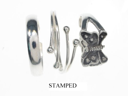 Sterling Silver Butterfly Toe Ring Set