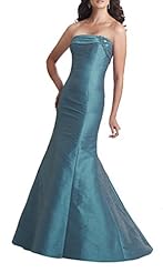 Plus Size Strapless Silk Beaded Pleated Applique Asymmetric Mermaid Floral Print Mother-of-the-Bride Dress  with a Brush/Sweep Train 