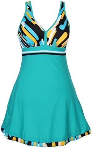 Wincolor Women's One-Piece V-Neck Halter Backless Red Blue Black Swimdress Bathing Suits