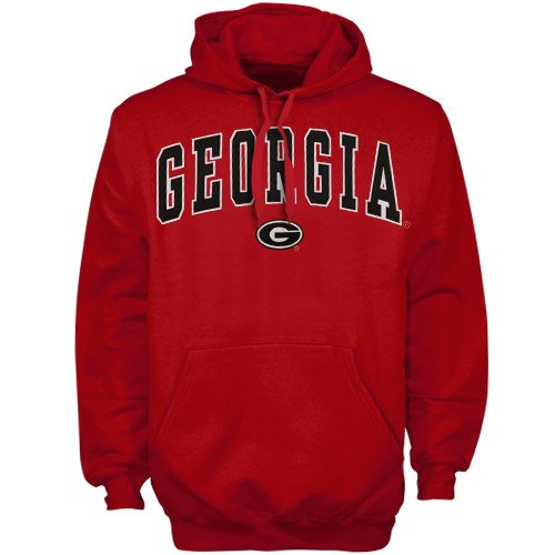 Georgia Bulldogs Red Logo One Hoody Sweatshirt