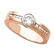 18K Rose Gold Diamond Engagement Ring - 0.65 Ct.