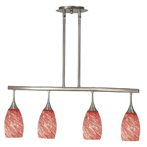 Medici 4 Light Lava Blown Glass Island Lamp