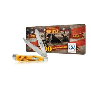 Schrade 94BRBSAT Old Timer Gunstock Trapper Knfie with Boy Scouts of America 100th... by 