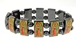 Magnetic Hematite Tanker Bracelet - Photos Virgin of Guadalupe
