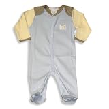 Mish Mish - Newborn Baby Boys Long Sleeved Coverall, Lt. Blue, Khaki