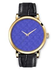 SPRAWL Aanalog Fashion Series Gold Ladies Watches of Genuine Black Leather Strap,Unique Wrist Watch for Women Girls Designed with Minimalist purple background