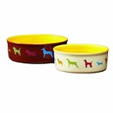 Two's Company Hound Couture Dog Bowl, Set of 2