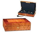 Bubinga Burl Cufflink Box (Natural Bubinga) (2.25H x 9W x 5.5D)