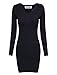 Tom's Ware Womens Casual fitted Package Hip Sweater Mini Dress