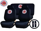 41uOF%2Bec20L. SL160  11 Piece Auto Interior Gift Set   Fire Fighter Firefighter Maltese Cross   A Set of 2 Seat Covers, 1 Rear Bench Cover, 1 Steering Wheel, and a Set of 2 Seat Belt Pads