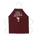 Friends Dont Let Friends Drink White Zinfandel Apron - Maroon