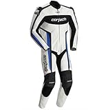 Tourmaster Cortech Latigo Leather RR One Piece Motorcycle Race Suit White/Blue Large L 8991-0102-06
