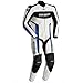 Tourmaster Cortech Latigo Leather RR One Piece Motorcycle Race Suit White/Blue Large L 8991-0102-06