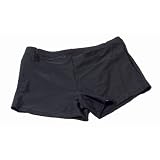 Childrens/Kids Boys Plain Black Swimming Shorts