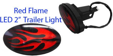 Red Flame 2'' LED Trailer Hauler Brake Tail Light