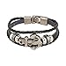Doinshop Adjustable Bracelet Multilayer Wristband Cuff Jewelry (Anchor Design)