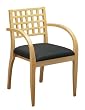 2 Pack Maple Leg Chairs with Wood Criss-Cross Back By Office Star
