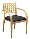 4 Pack Maple Leg Chairs with Wood Criss-Cross Back By Office Star