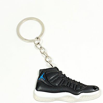 One Stop Discount Shop® - Air Jordan 11 Basketball Jumpman Key Chain in Black/Grey/White