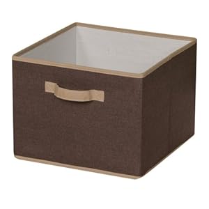 Household Essentials Storage Bin with Handles, Coffee Linen
