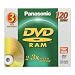DVD Ram Discs, 4.7 GB, 1 to 6 Hours Of Recording, 3/Pack (PCELMAF120LU3) Category: CD and DVD Media