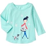 GYMBOREE(ジンボリー) ウォーキング ザ ドッグトップ ミント トップス長袖Tシャツ 3歳【並行輸入】