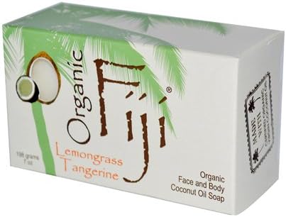New - Organic Fiji Organic Face and Body Coconut Oil Soap Lemongrass Tangerine - 7 oz