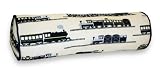 Thro Ltd. Trains Printed 25 by 8 Microplush Bolster, Pillow