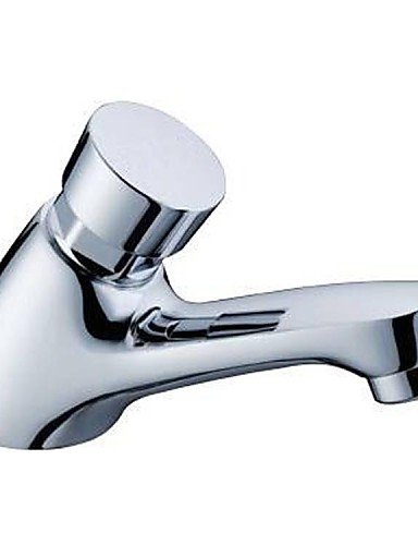 BIAN-Contemporary Chrome Finished Brass Self-closing Basin Delay Action Tap