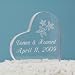 Beach Wedding Acrylic Heart Cake Topper Customize: Yes