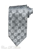 $90 CHIANTI Italian HandMade Necktie Paisley Gray Tie