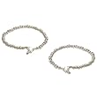 Handmade Anklet Chains Sterling Silver Foot Jewelry Pair 10.5 inches (sanklt111b)