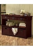 Console Table With Baskets 48w 3-drawer Macintosh Oak